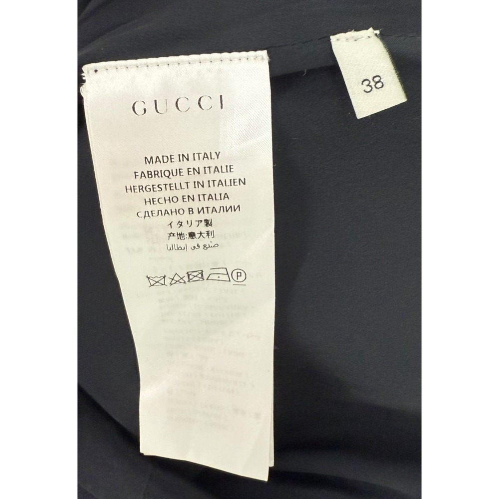 Gucci Straight Line Women's Size 38 XS 2 Navy Blue Strawberry Mid Skirt - Picture 5 of 10